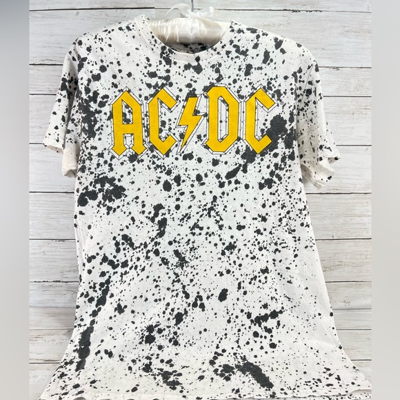 AC/DC | Shirts | Ac Dc Music Paint Splatter Tshirt Men Small Short ...